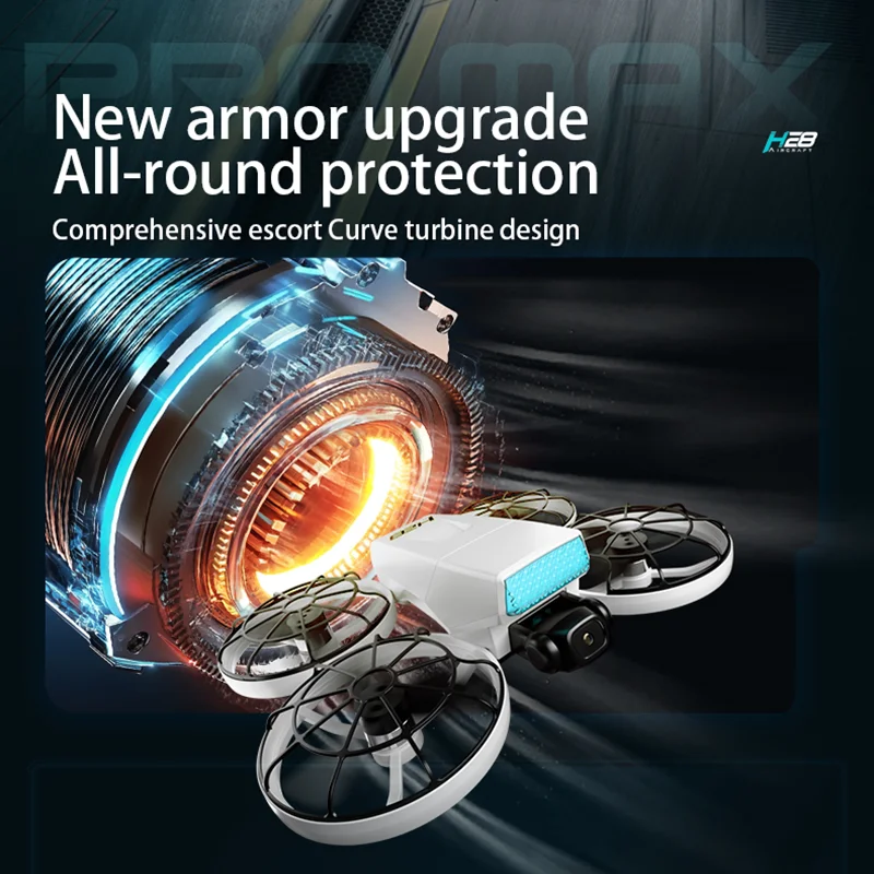 طائرة بدون طيار جديدة لعام 2025 H28: جيروسكوب 6 محاور لـ 360 درجة مستقرة ° رحلة، تقنية 2.4 جيجا هرتز، التقاط الصور التلقائي للتعرف على الوجه #5