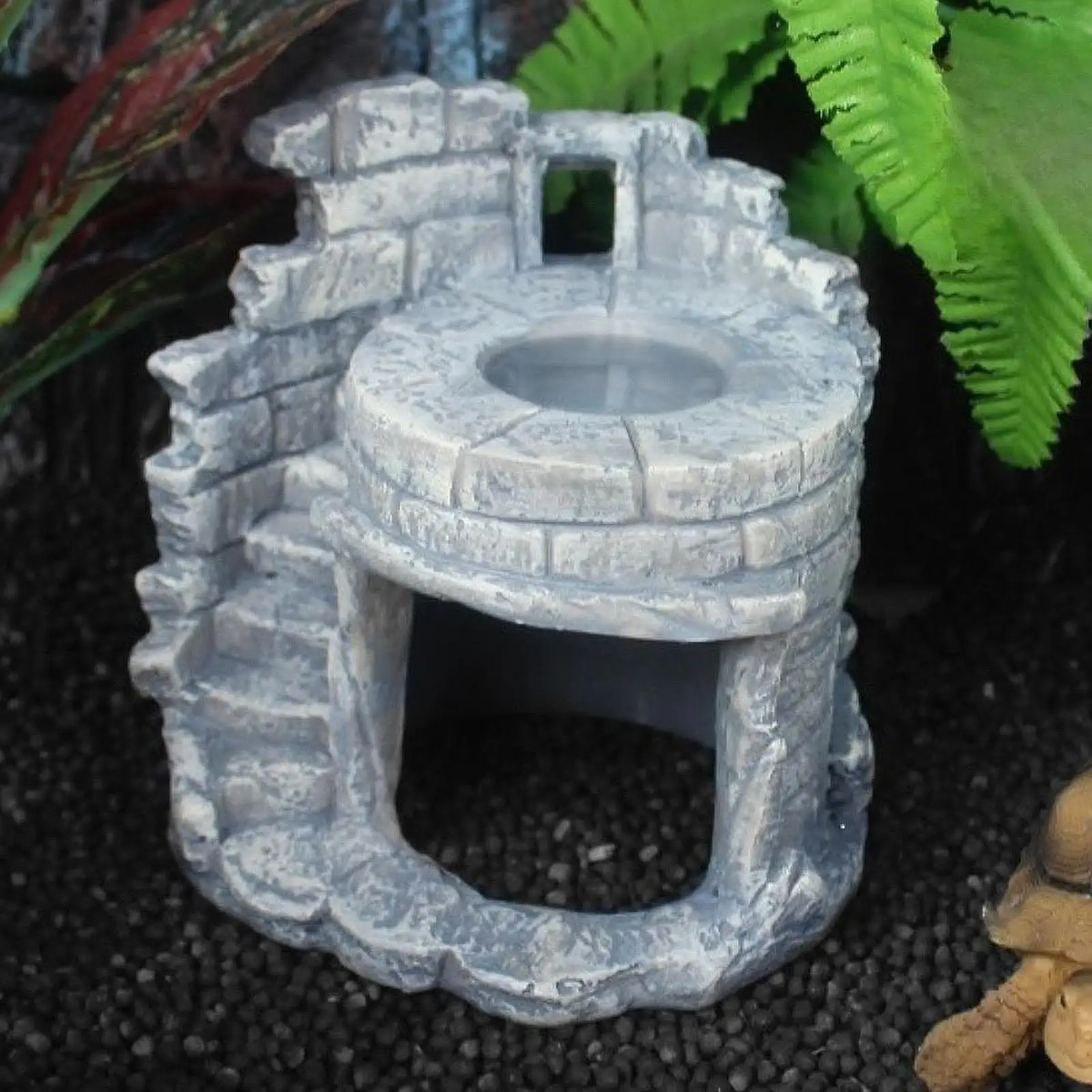 Reptiles escondite acuario resina cueva de roca juguete Micro paisaje parque infantil Habitat terrario nido decoración para lagarto Betta pescado