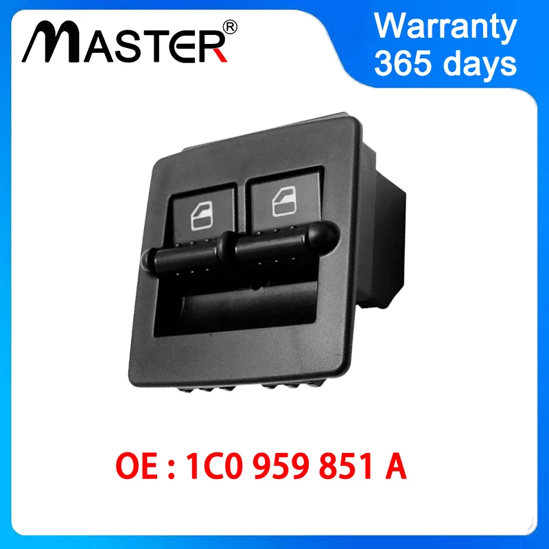 Front Left Master Window Switch 1C0959855A for 1998-10 VW Volkswagen Beetle 2.5L 1C0 959 855 A