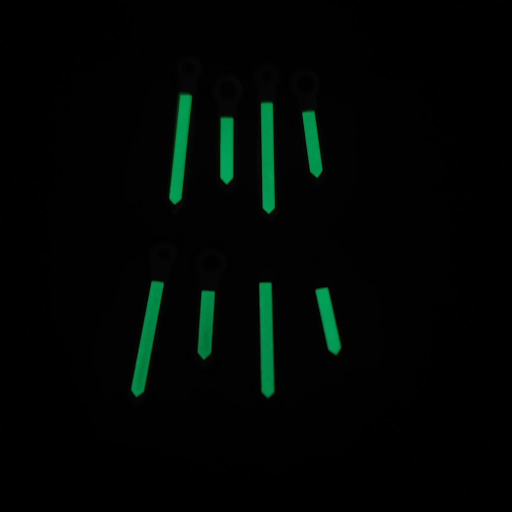 NH35 NH36 عالية الجودة الأيدي الفضة بندقية الذهب ارتفع ساعة ذهبية الأيدي الأخضر مضيئة الساعات مؤشرات تناسب حركة NH35/NH36/4R/7S