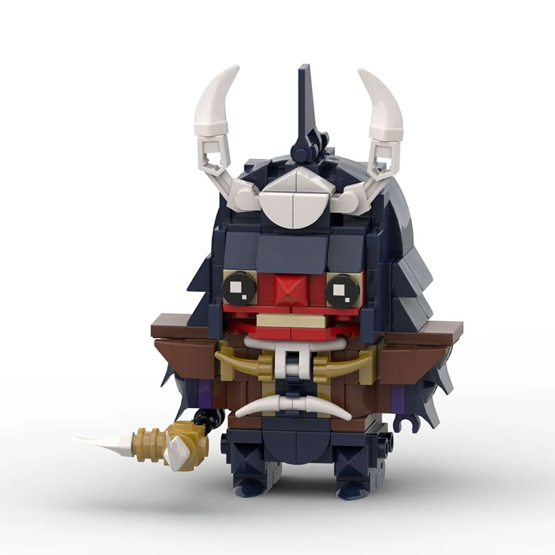 MOC Demon God Serie Anime-Charakter Baustein-Modell Cartoon Dämonischer General BricksHeadz DIY Kinderspielzeug Jungen Geburtstagsgeschenk – Detail 5