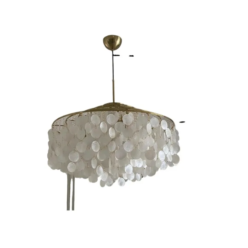 

French dining room long shell chandelier retro bedroom wind chimes chandelier dining room light