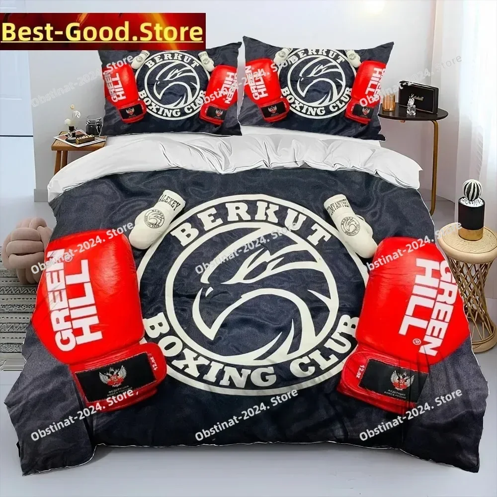 Boxing Gloves Boxer Fight Bedding Set Printed Bed Set With Pillowcase Bed Duvet Cover Soft Single Double Queen Super King Size