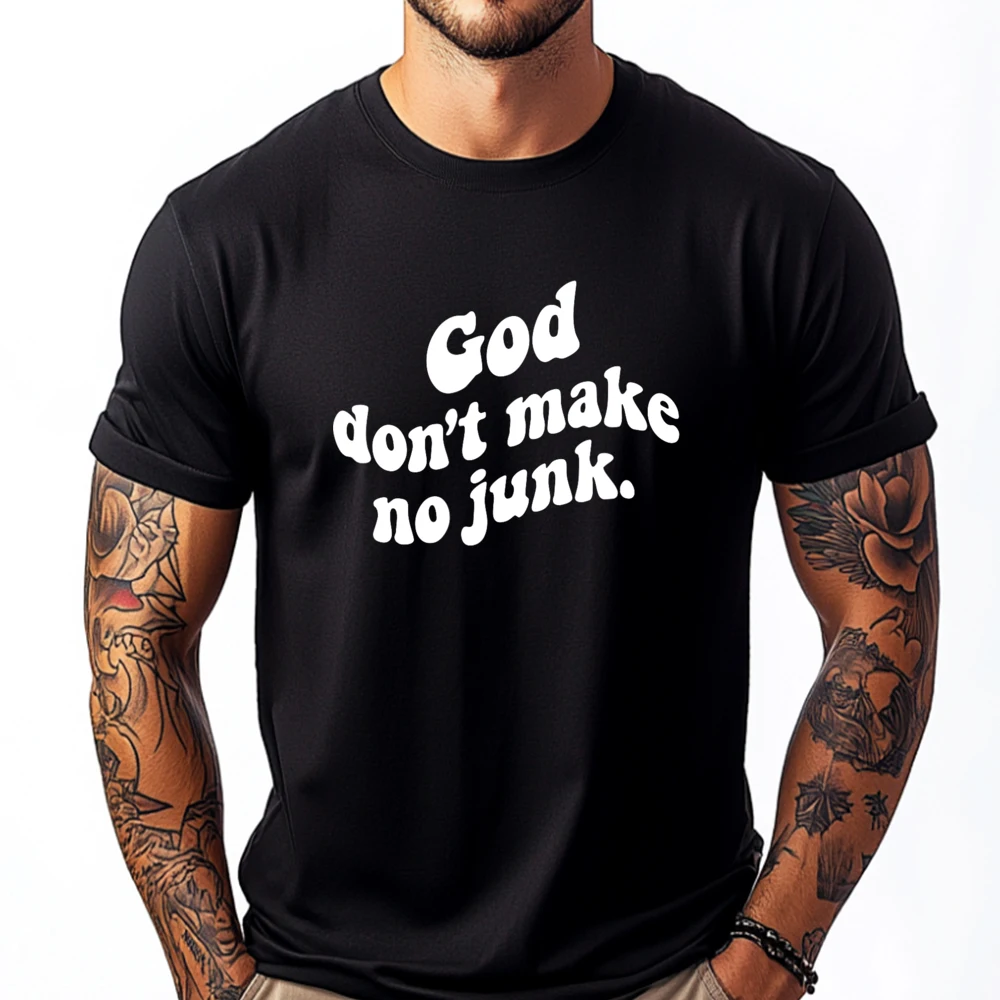 

God Don it Make No Junk Inspirational 3d Printed T Shirts Mens Oversized T Shirt Designer Clothes Graphic Tees