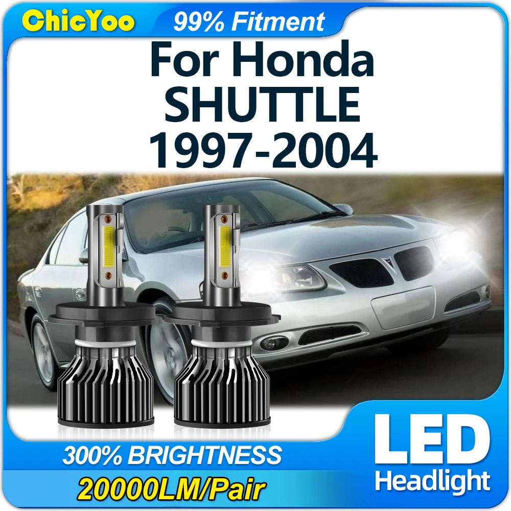 2Pcs H4 LED Headlight Bulbs 20000LM CSP Chips Auto Lamps 12V 6000K For Honda SHUTTLE 1997 1998 1999 2000 2001 2002 2003 2004