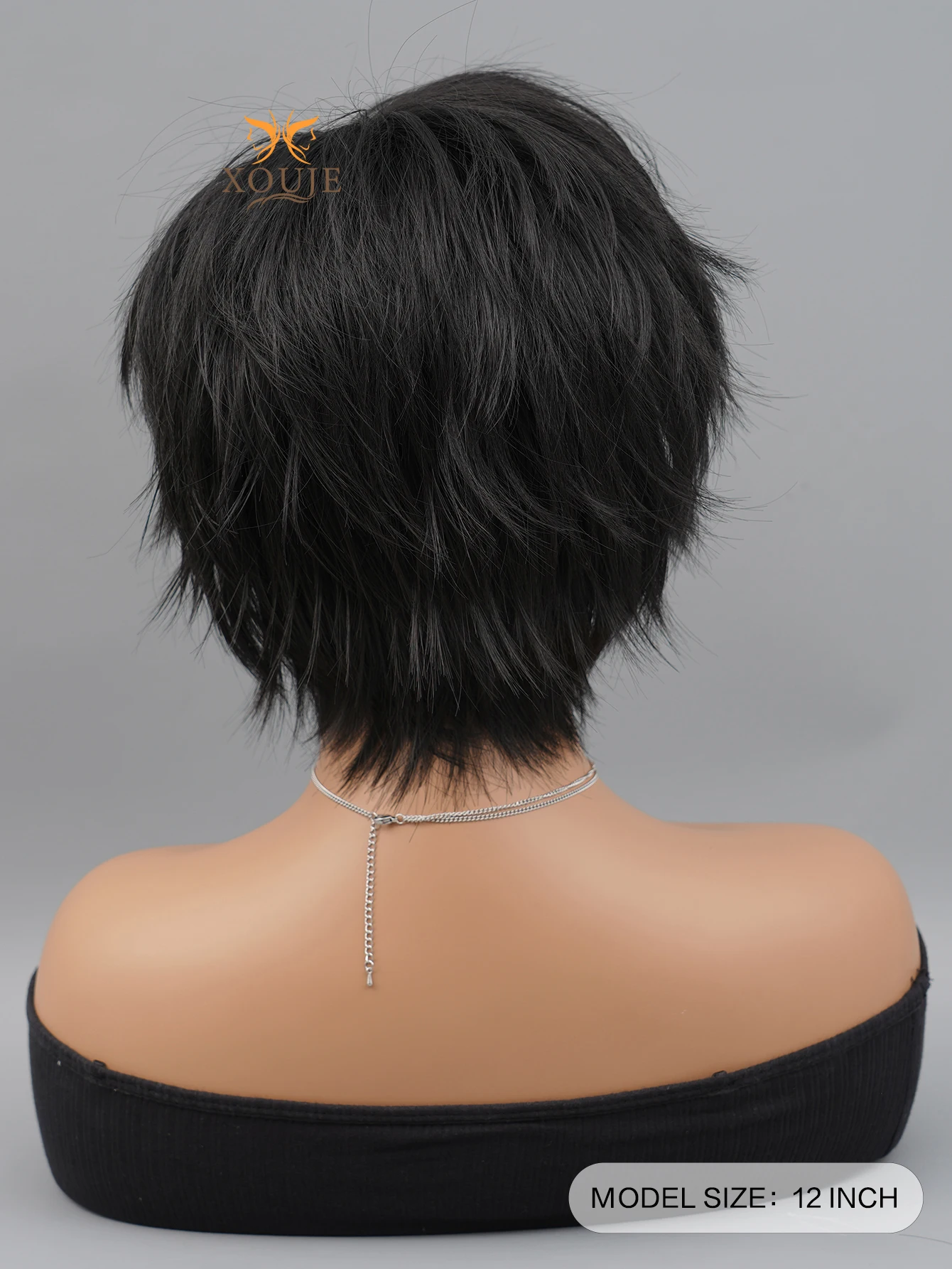 Black Short Straight Hair Pixie Cut Wig for Women