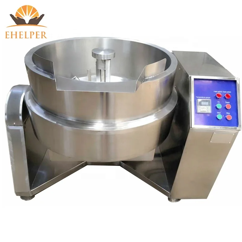 CE Approved Industrial Automatic Electric Induction Jacketed Kettle Cooking Mixer Machine For Bakery Use 3 Year Warranty 600L