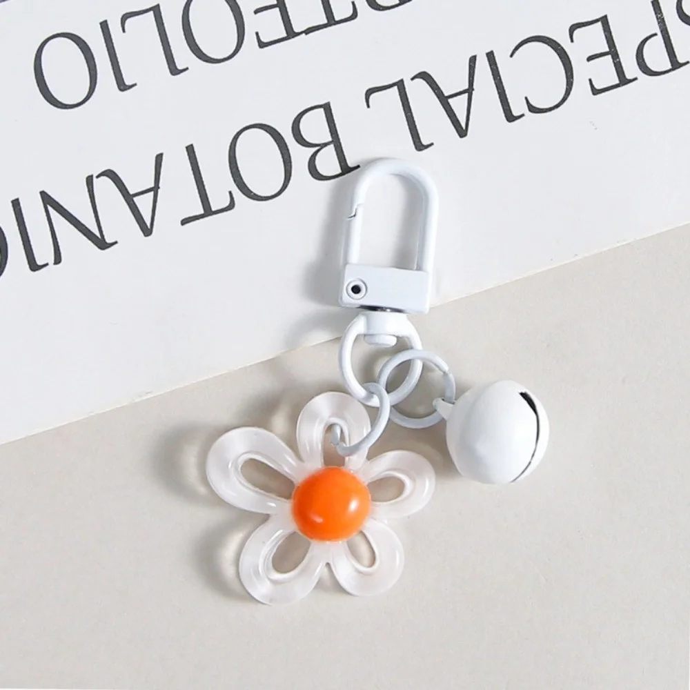 Cute Resin Flower Keychains Multi-Purpose Jelly Flower Key Ring Pendant Earphone Case Pendant Kid Gift