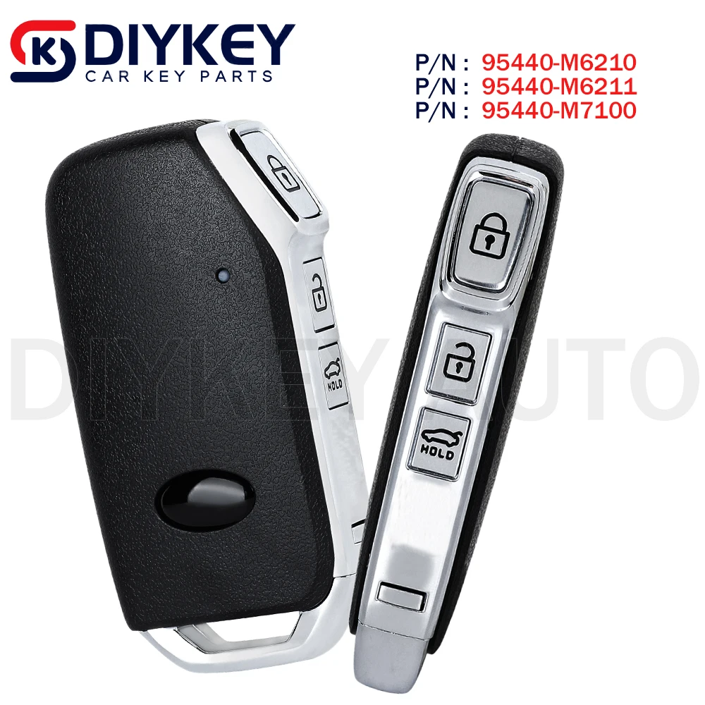DIYKEY 95440-M6210 95440-M6211 95440-M7100 3 Buttons Smart Remote Key Fob 433MHz for Kia Cerato 2019 2020 2021 FCC ID: FG00500
