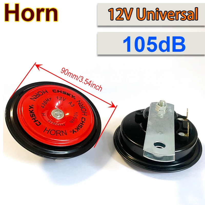 

Horn Motorcycle Electric Bike Car Vehicle Scooter 12V 105db Waterproof Horn Modified Loudspeaker High And Low Tone Universal