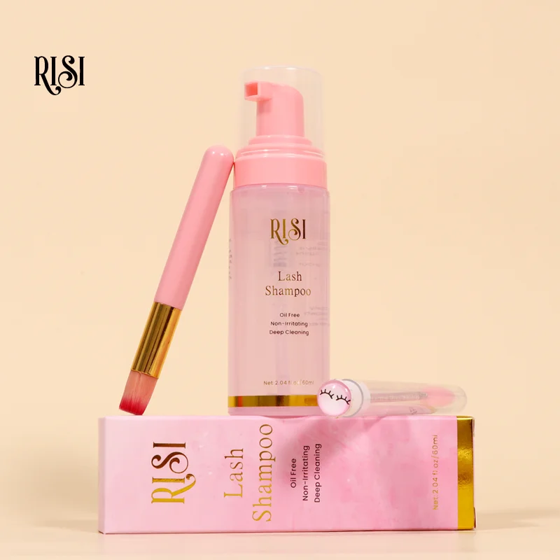 RISI Non-irritating Lash Cleanser Shampoo Lash Foam Oil Free Eyelash Extension Cleanser Lash Shampoo Kit