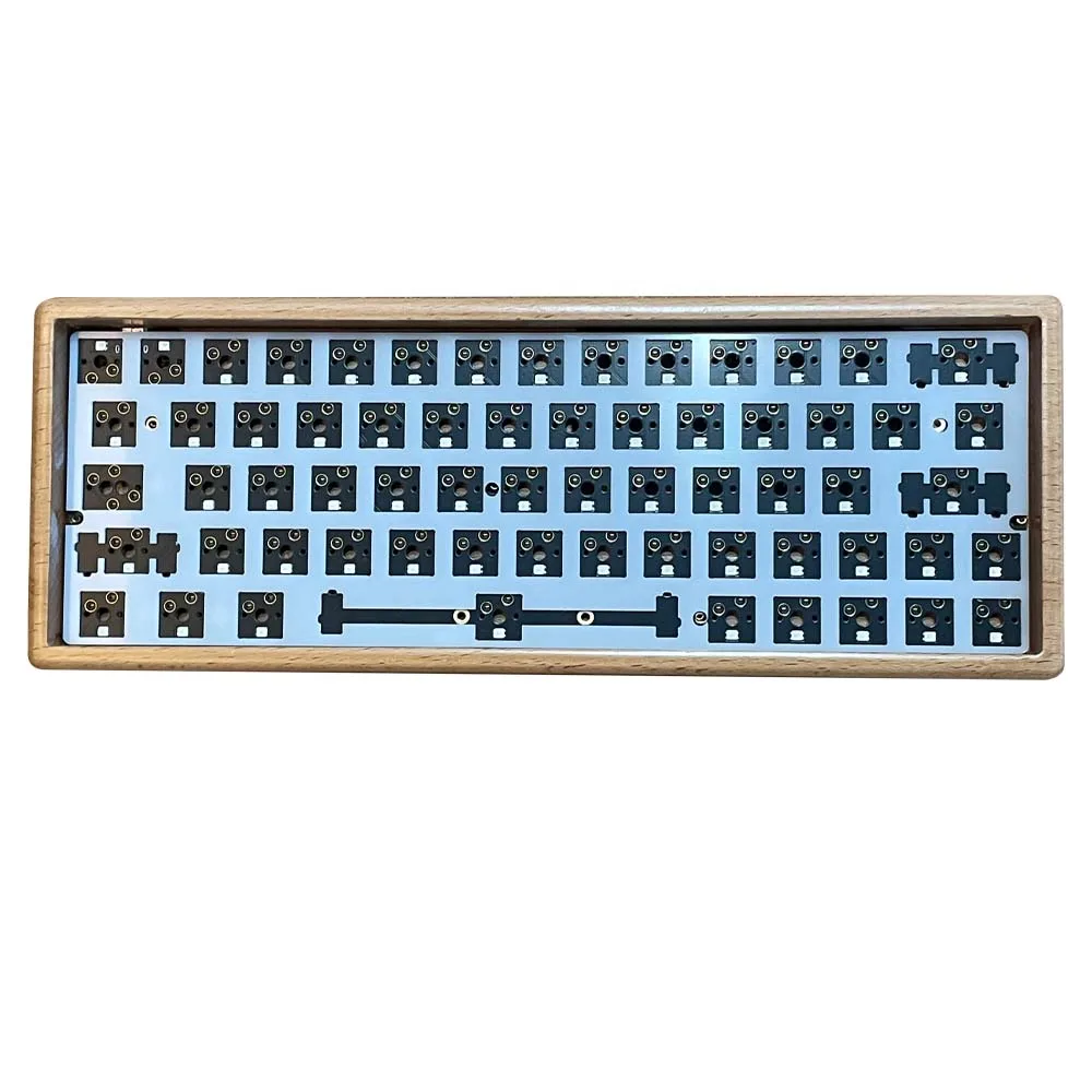 Деревянный корпус механической клавиатуры GH60 из орехового дерева, совместимый с комплектом Wooting 60he RAKKA 64 RGB оптика