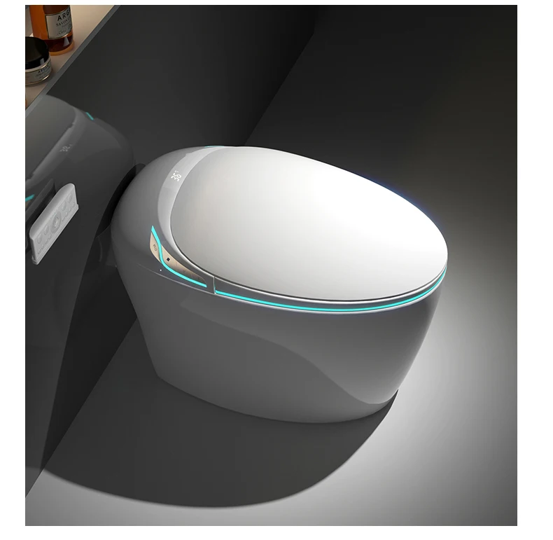 Color floor-to-ceiling automatic flush children's toilet  bathroom hotel white integrated smart toilet P-type trap