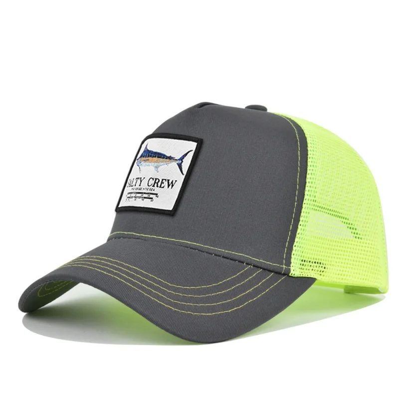 Unisex Blue marlin logo fishing Embroidery Baseball Net Caps Four Seasons Outdoor Sunscreen Hat Adjustable Casual Trucker Hats - view 5