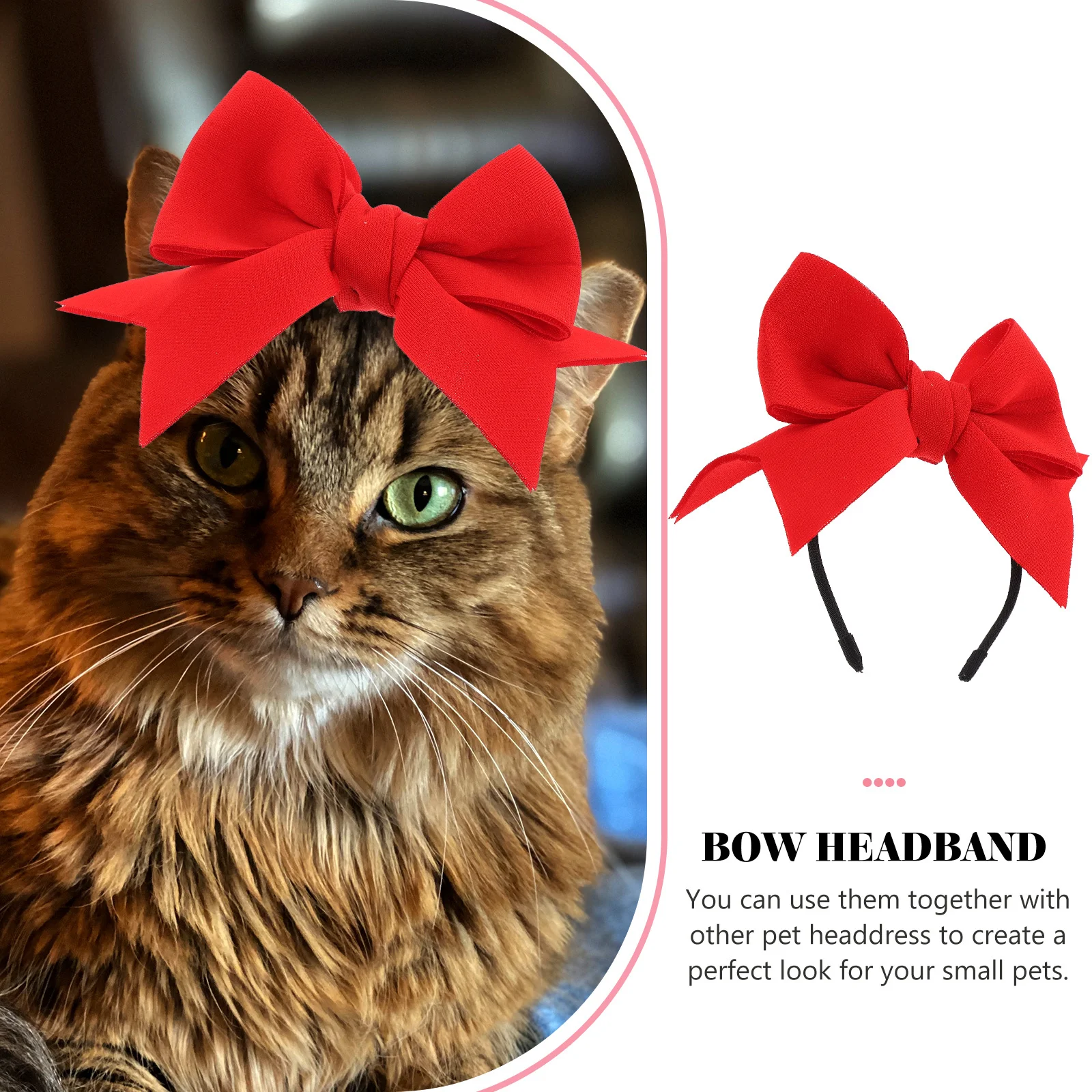 

Dog Hair Bows Pet Bowknot Headband Lightweight Decorative Small Dog Grooming Bow for Festival Party Pet Hair Bow Props