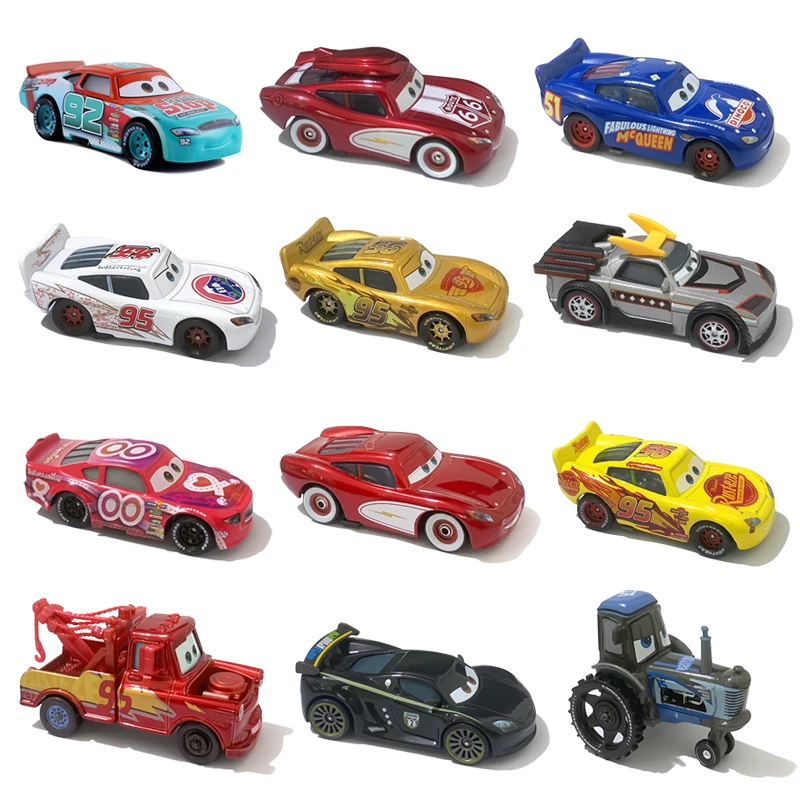 Pixar Disney Cars Kids Toy Anime Figure Racing Lightning McQueen Mater 1:55 Diecast Cartoon Alloy Vehicle Children Birthday Gift