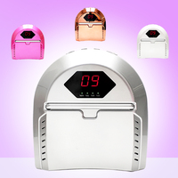 72W Custom Color Pink Black Professional Cordless Pro Nail Dryer Lamp 2 In1 Double Hands Fan UV Led Nail Lamp Rechargeable