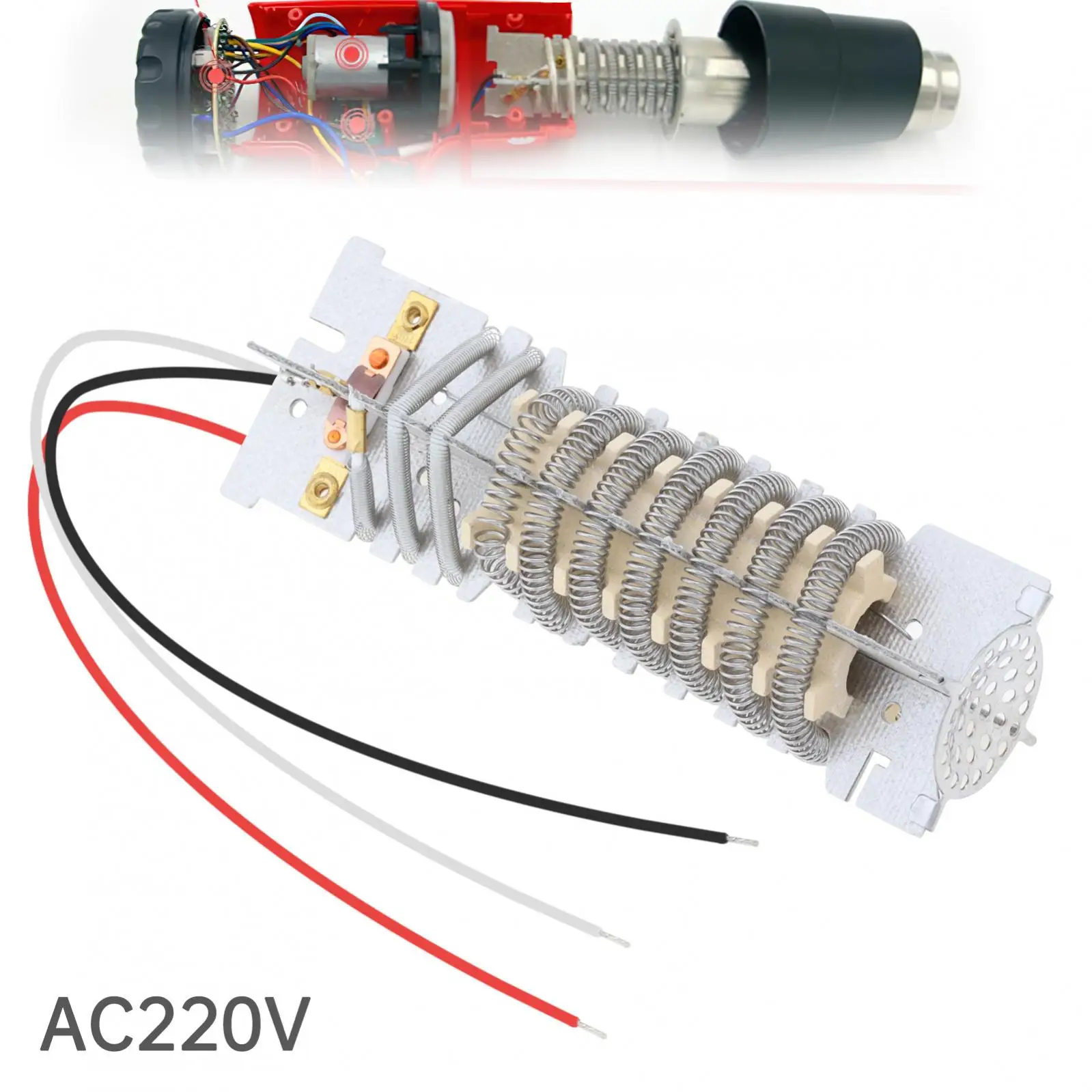Heat Gun Core AC220V Three Wires Heating Core with Overheating Protection for 1500W / 2000W Heat Gun without Digital Display