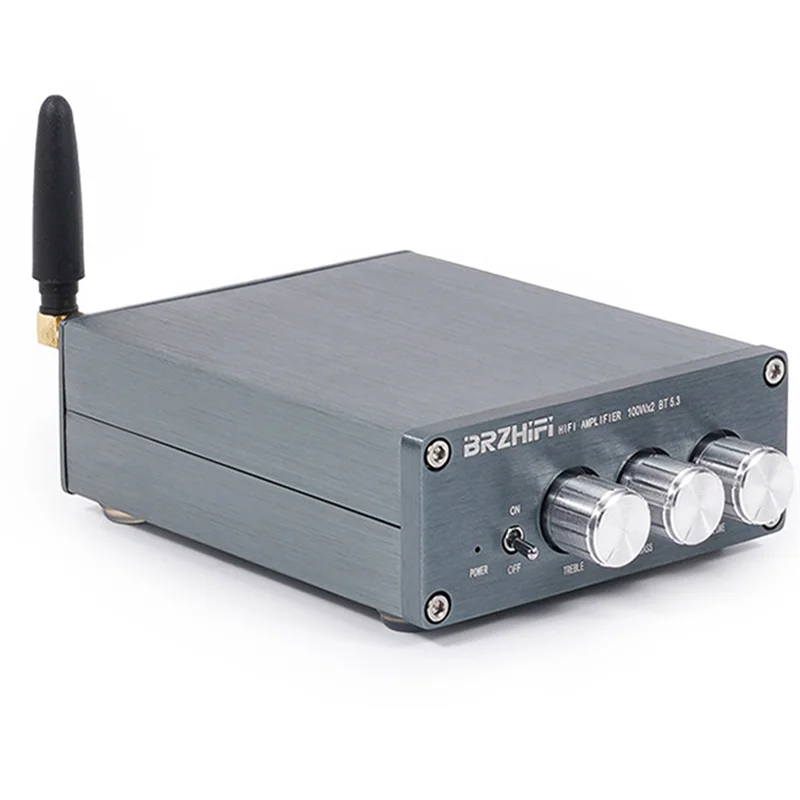 

N34R-BRZHIFI HIFI TPA3116 Bluetooth 5.3 Digital Power Amplifier 100W+100W Stereo Audio AMP For 3-10 Inch Speakers Easy To Use US