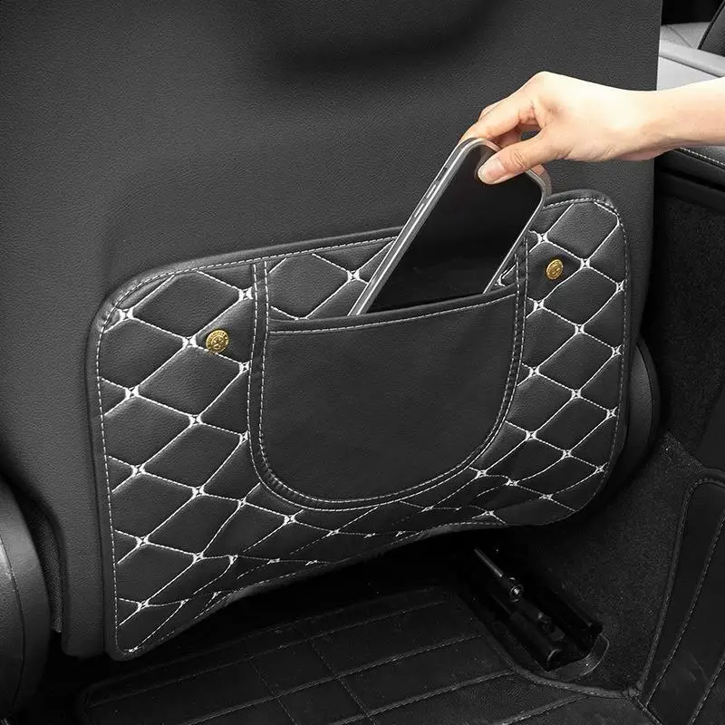 ❤️ PU Leather Car Anti-Kick Mats Auto Seat Back Protector Cover For Children Car Back Seat Anti-Dirty Pad Car Accessories