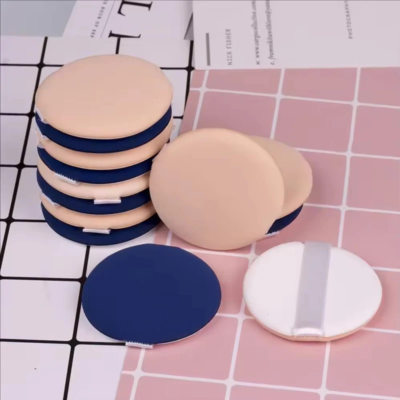 1/3 peças de sopro de pó redondo, usado para pó solto, cosméticos líquidos, sopro de pó de camurça macia, sopro de maquiagem de base e ma