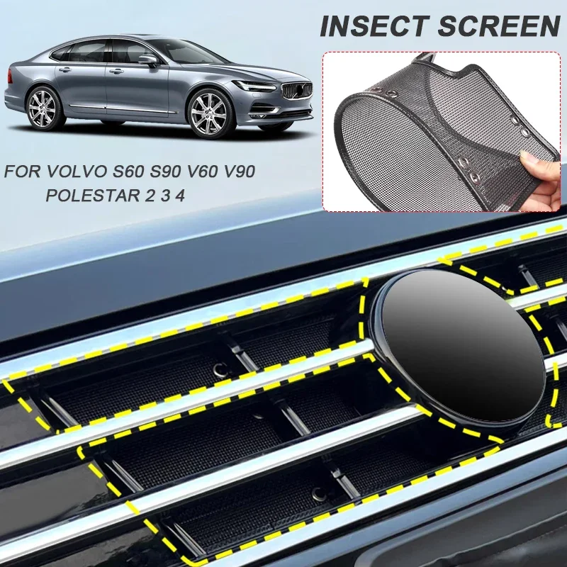 Car Insect-proof Air Inlet Protect Cover Airin Insert Net External Auto Accessories For VOLVO S60 S90 V60 V90 POLESTAR 2 3 4