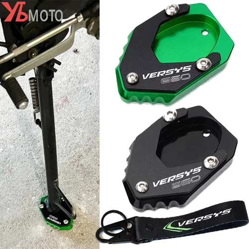 Para KAWASAKI Versys650 Versys 650 2011-2025 accesorios de motocicleta soporte lateral ampliador almohadilla de soporte tapas de válvula de neumático VERSYS 650