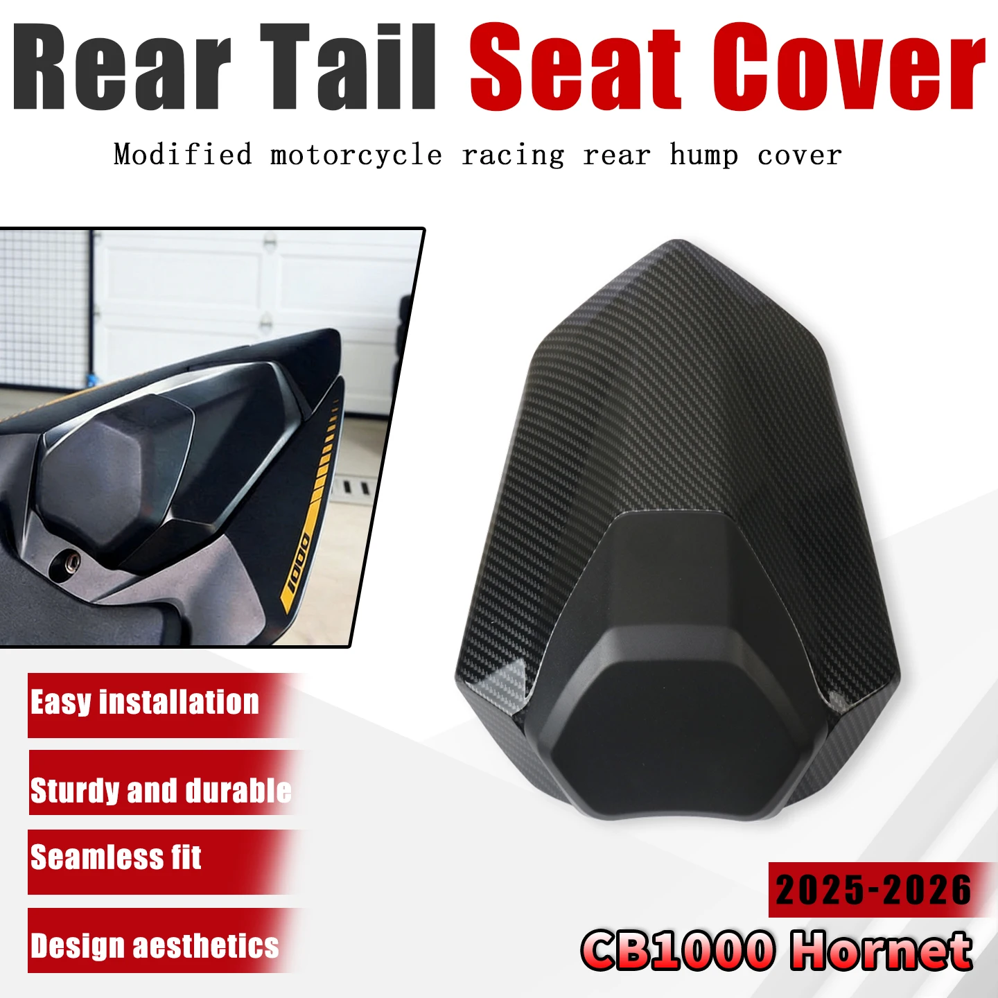 

Motorcycle Rear Seat Cover Passenger Tail Fairing Cowl Rear Hump Complete Seat For CB1000 Hornet CB 1000 Hornet SP 2025 2026