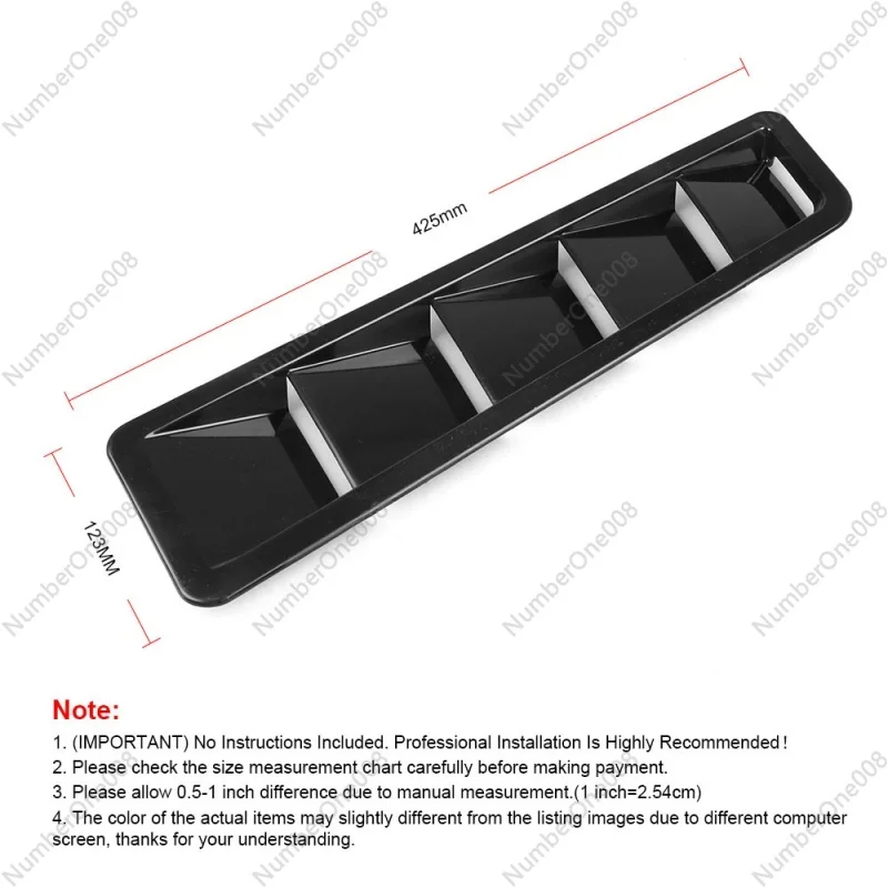 Car Modification Hood Intake PanelABSHeat Dissipation Vent