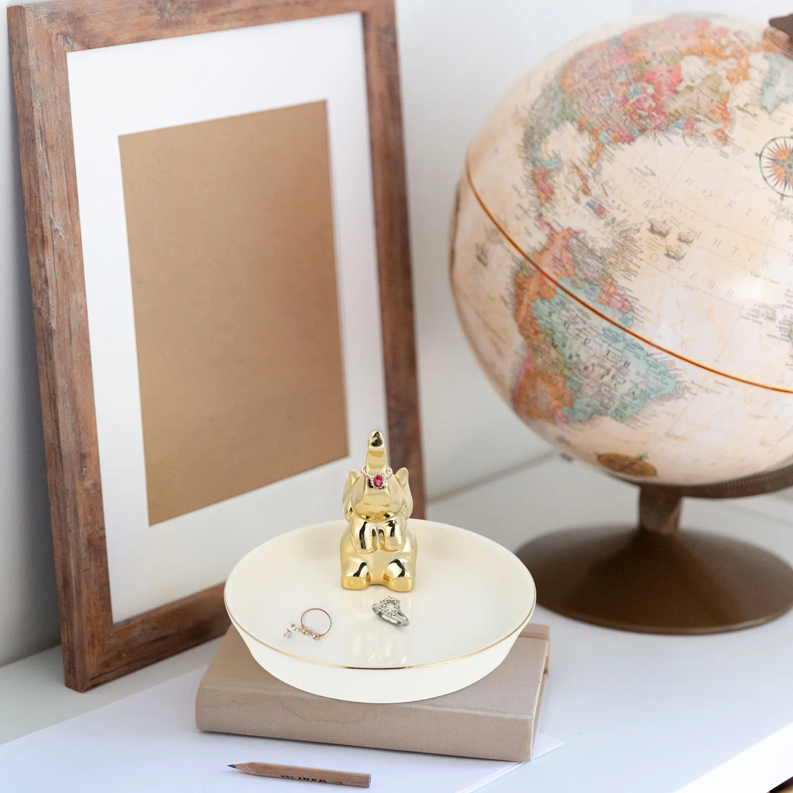 

Ceramic Jewelry Organizer Tray Creative Shape Design for Home Gold Jewelry Store Decorative Storage Practical Durable