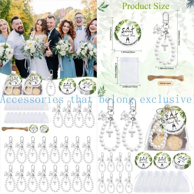 

31BB Crosses Pendant Keyrings Party Party Party в деликатной упаковке органзы