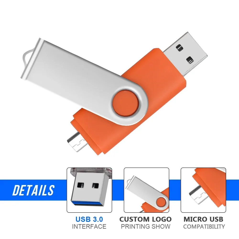 10 PCS ฟรีโลโก้) USB แฟลชไดร์ฟโลหะไดรฟ์ปากกา128GB Usb Stick 3. 0 Pendrive 64GB 128GB 256GB สำหรับโทรศัพท์ Android/PC