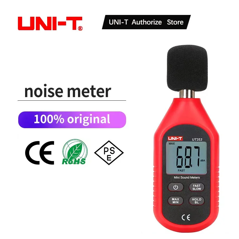 

UNI-T UT353BT Sound Level Meter Digital Bluetooth Noise Meter Tester 30-130dB Decibel Monitoring Sound Level Meters