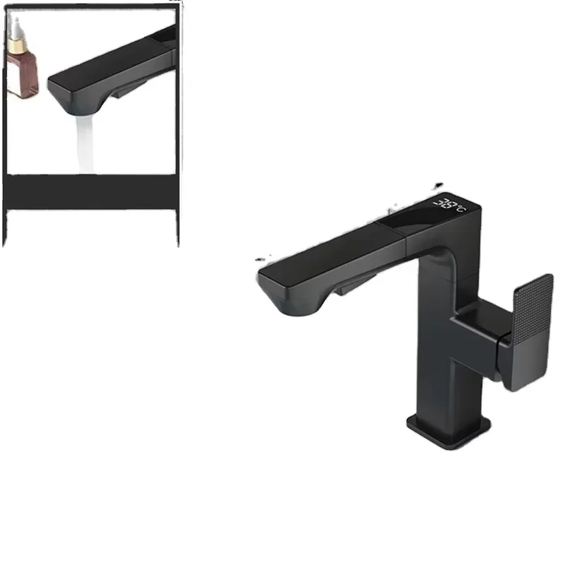 

Hot Sale Digital Display 360 Degree Rotating Cold Hot Water Basin Faucet Tap Mixer Mode Sprayer Temperature Bedroom