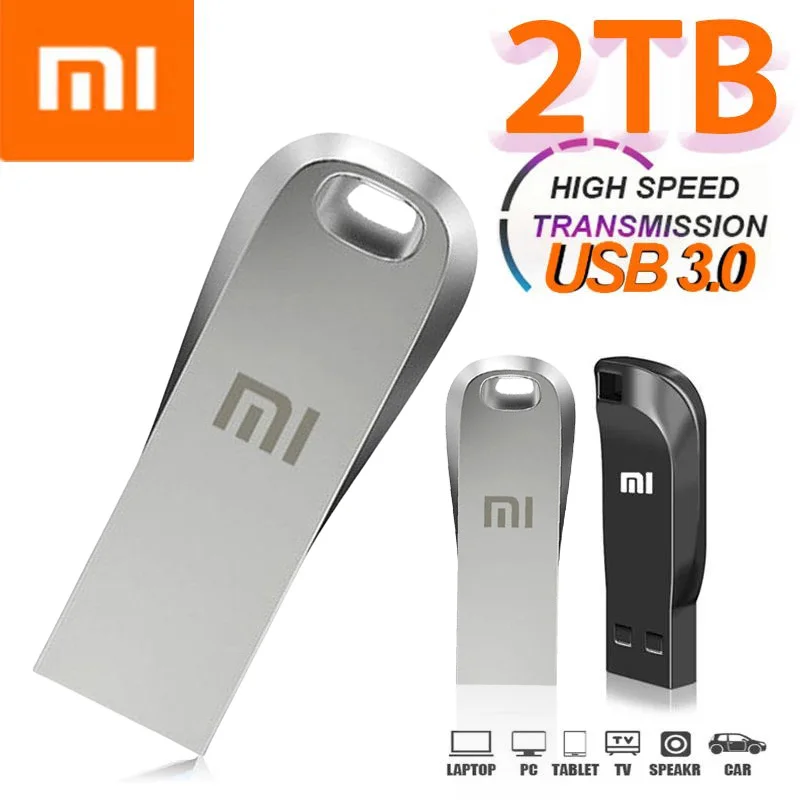 Xiaomi 2TB USB 3.0, Flash Drive USB 2TB 1TB kecepatan tinggi tahan air USB Flash Disk upgrade memori USB portabel