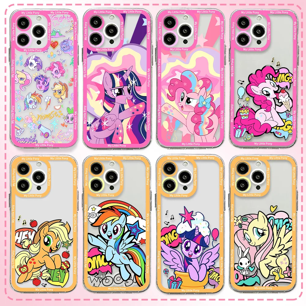 Cute My Little Ponys Phone Case For Samsung S25 S24 S23 S22 S21 S20 FE Note20 Note10 Plus Ultra Lite 5G Clear Soft TPU Cover