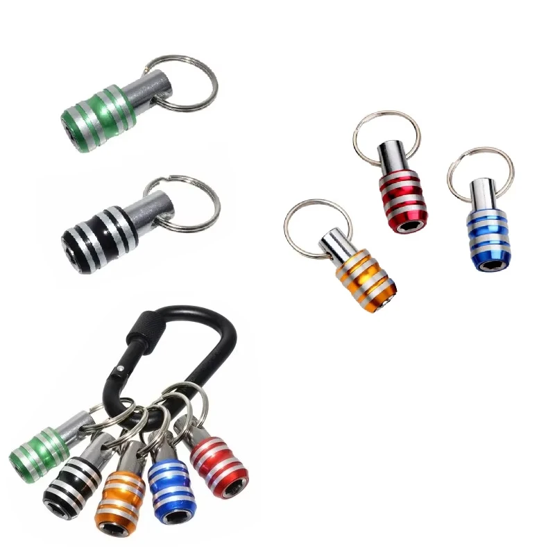 1/4 Inch Hex Shank Screwdriver Bits Holder Extension Bar Drill Screw Adapter Quick Release Easy Change Keychain