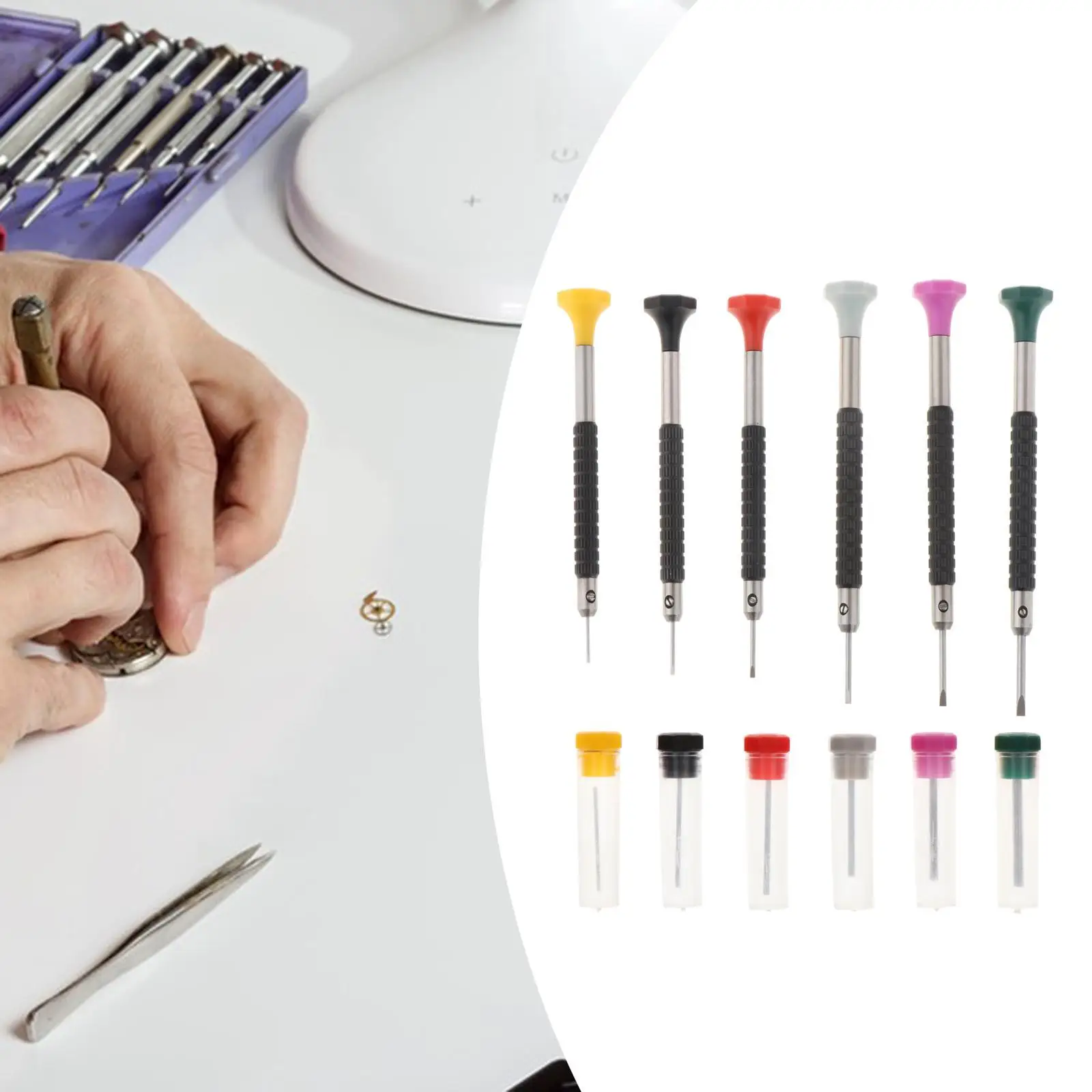 6Pcs Watchmaker Tool, Jewelry Screwdriver Set, Watch Repair Screwdriver for Computer, Small Tools Repair Tools