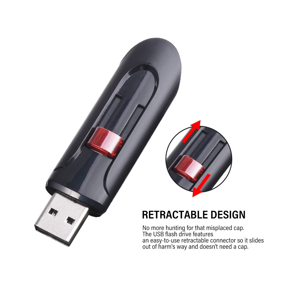 

JASTER 128 ГБ USB-флешка 32 ГБ 8 ГБ 4 ГБ Черный флэш-накопитель Высокоскоростной бизнес-накопитель 16 ГБ Телескопический 64 ГБ U-диск