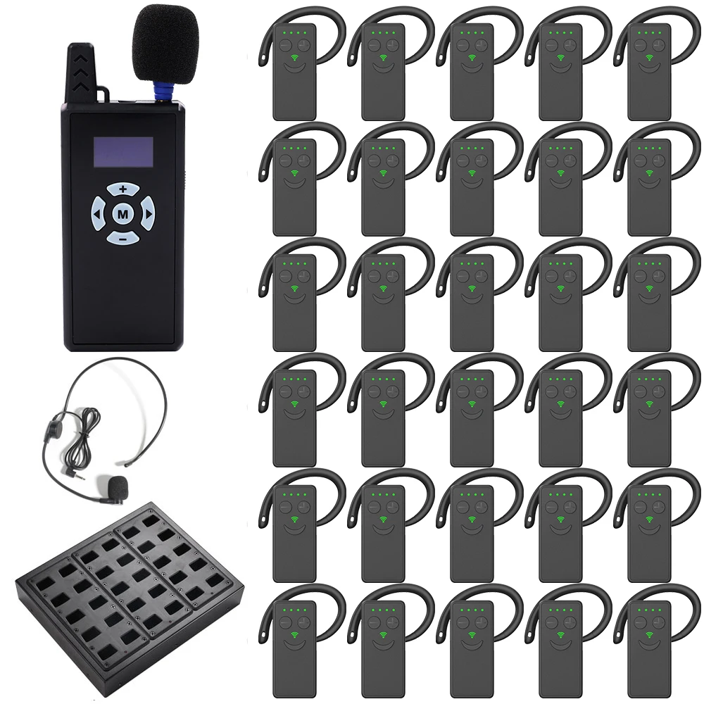 New Arrival Wireless Audio Guide System 2.4G Whisper Tour Guide for Simultaneous Interpretation Travel Agency Teaching Church