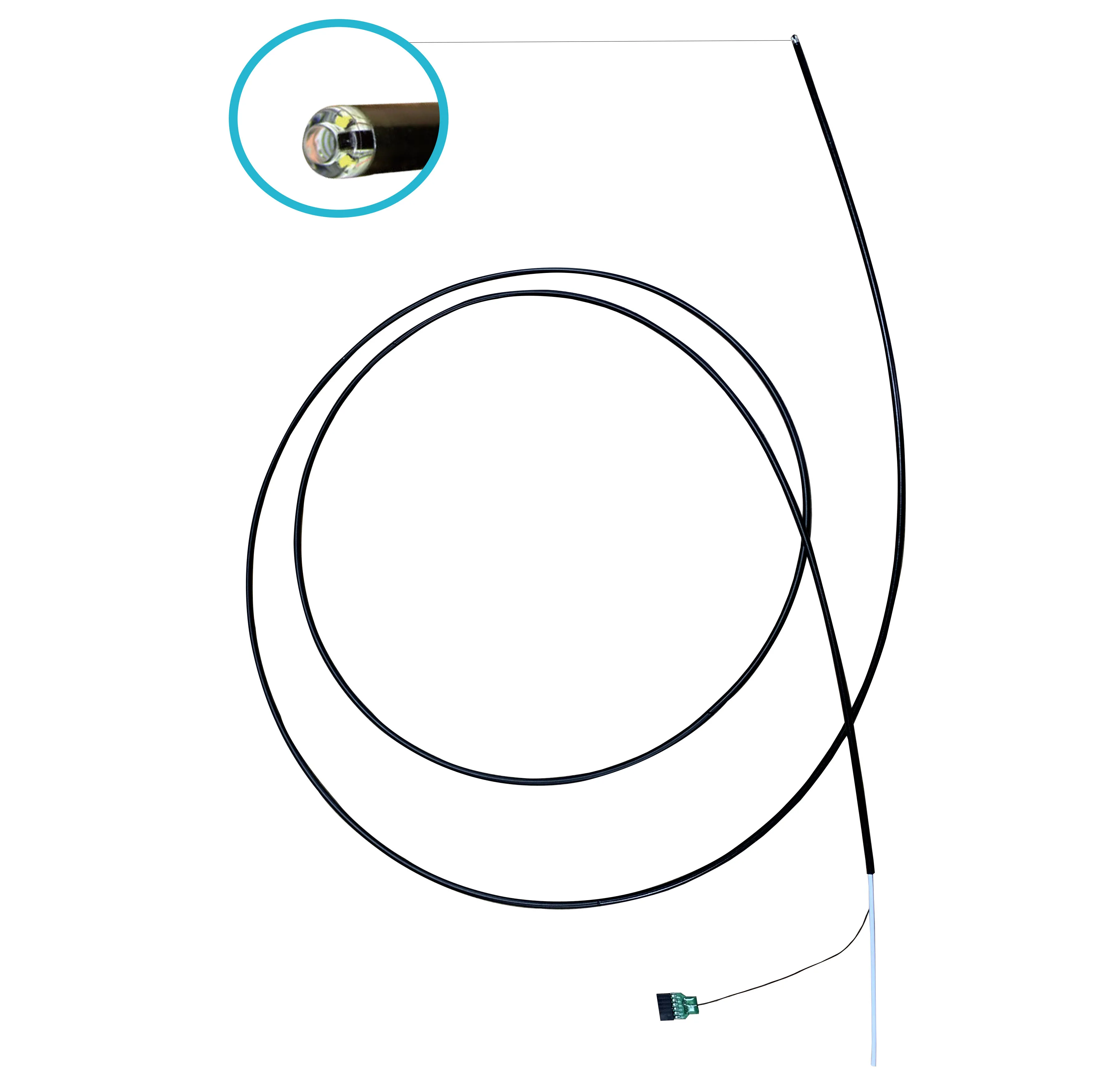 Insertion Tube for Flexible Endoscope Medical Camera Module Braid Tube with Front Tip and Snake Bone Customization Rigid