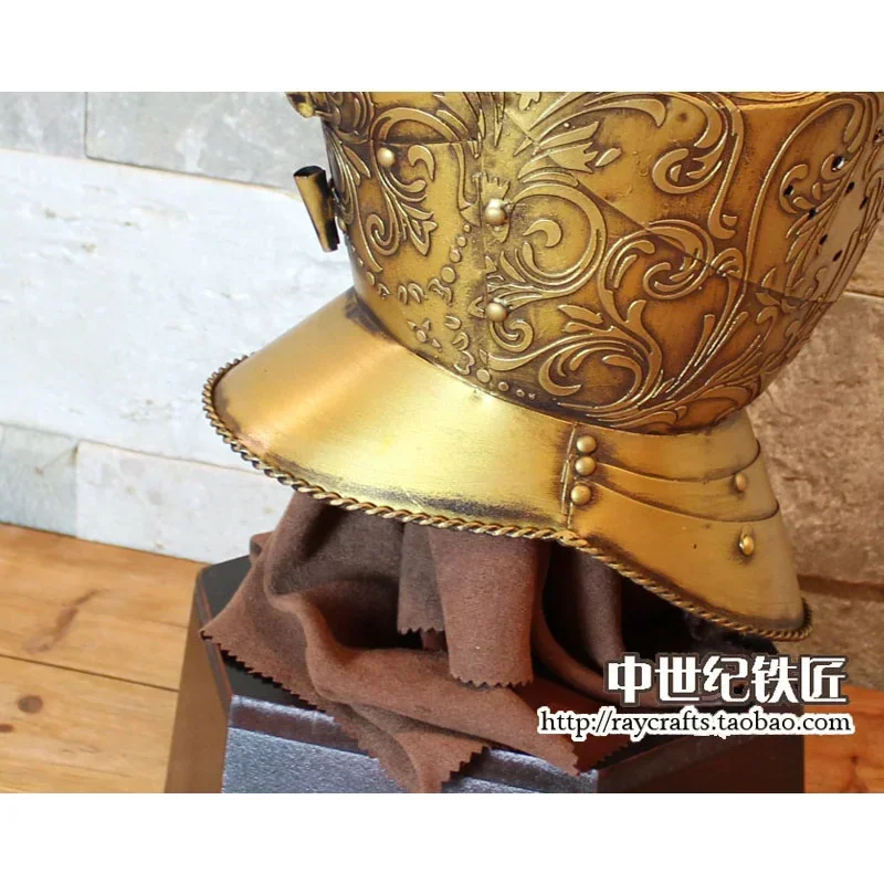 Knight helmet retro samurai role play tabletop game decorative props bar internet cafe restaurant lobby piece