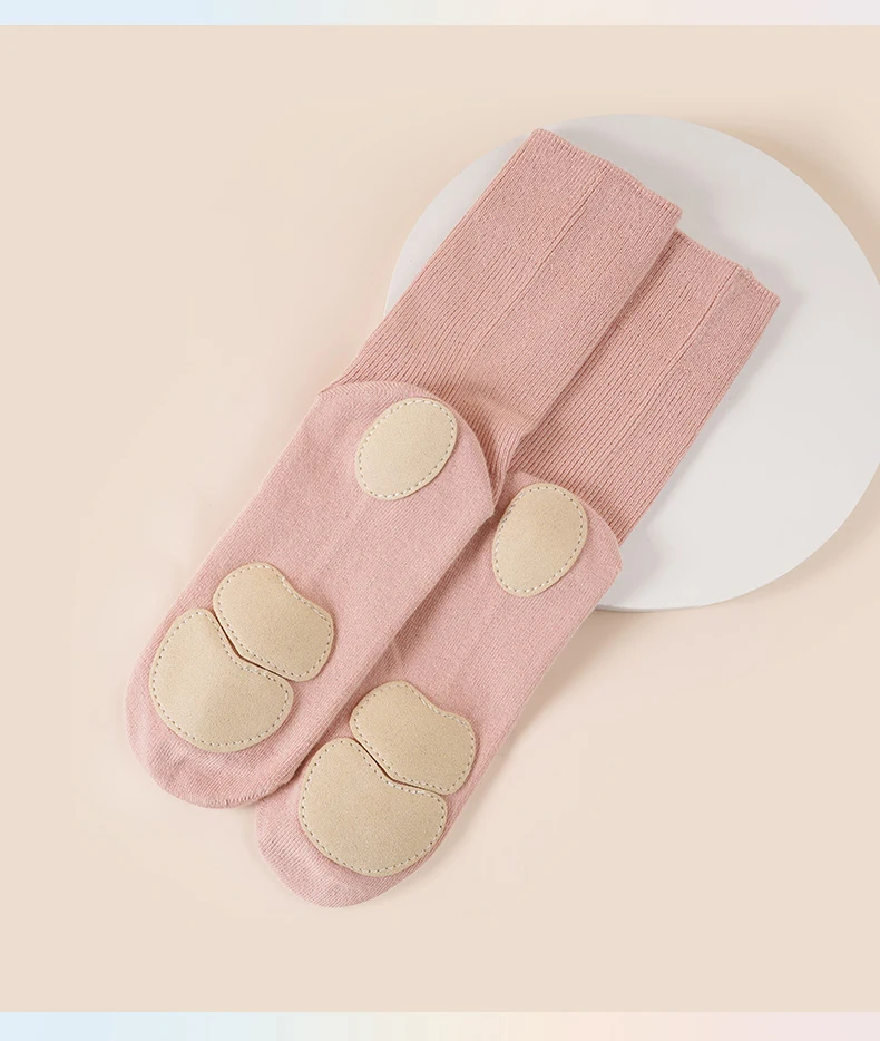 Kinder Erwachsene Tanzsocken rutschfest für Ballett Modern, Mädchen Crew Length Grip Practice Yoga Socken – Detail 9