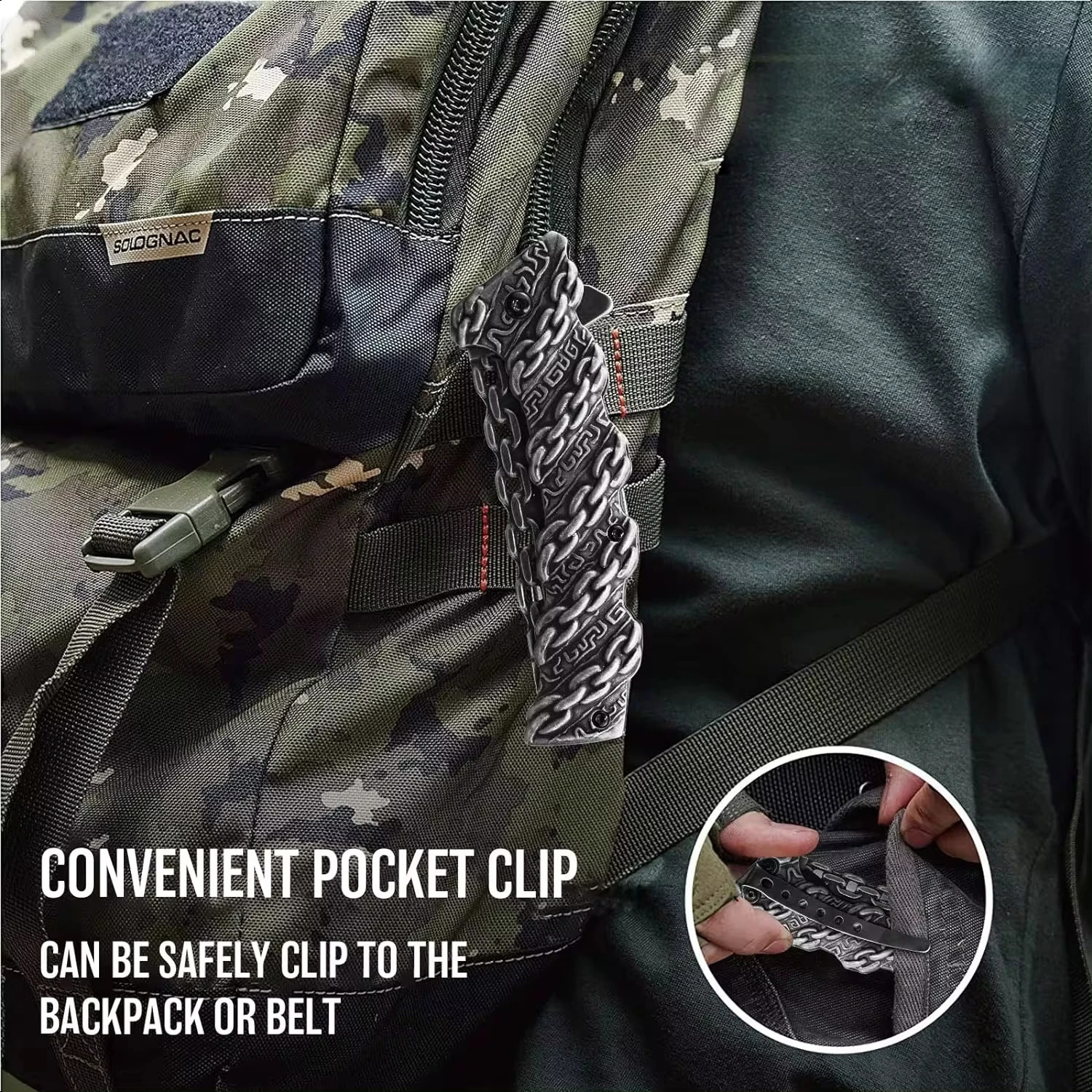 1pc Folding   Outdoor Camping, Multi-functional  Survival Pocket  Portable