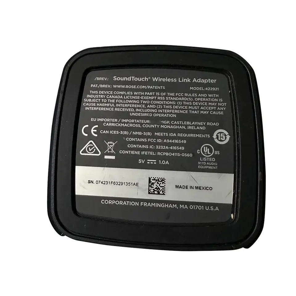 Used Original 422921 5V 1.0A for BOSE SoundTouch 2 Gen Wireless Link Adapter Wifi Wireless Bluetooth Adapter WiFi Connectivity