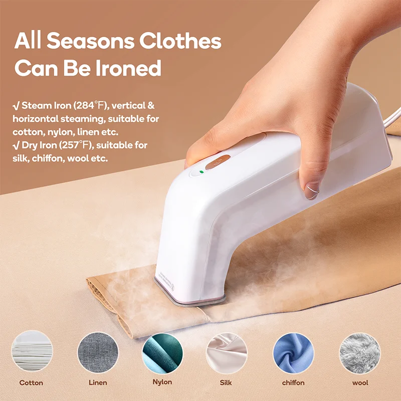 3 In 1 Clothes Ironer 1200W Rotation Head Steam Iron LED Temperature Monitor Handhold Travel Home Fabric Steam Ironing Machine