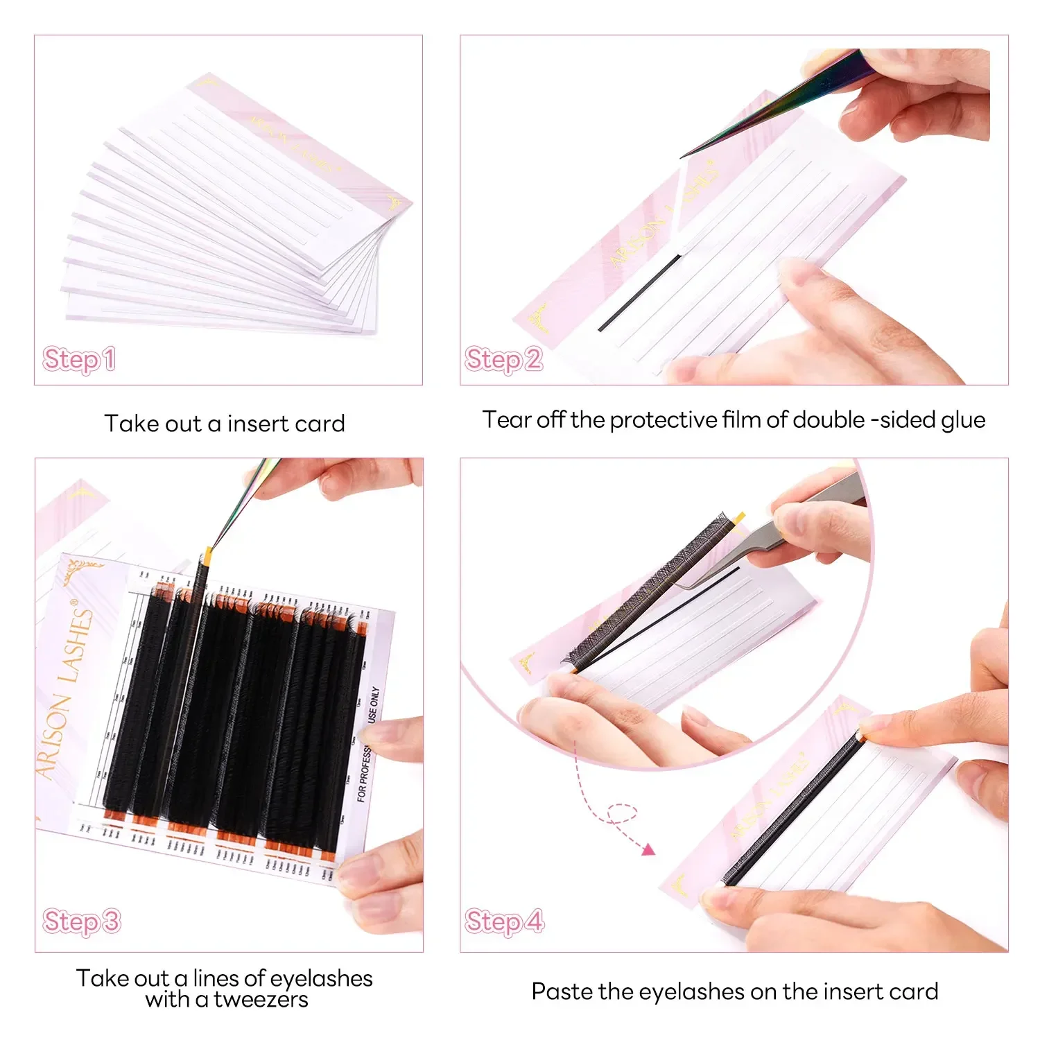 ARISON 30Rows Large Box YY Lashes Double Tip Y-shape Eyelashes Extension Cilios yy Invividual Volume Eyelash For Wholasale