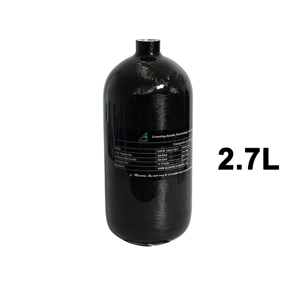 

TUXING-2.7L 4500psi 300bar Carbon Fiber Cylinder Scuba Diving Tank High Pressure Air Tank HPA Diving Bottle M18 * 1.5