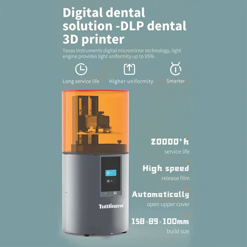 Tuttlingen D158 DLP 3D Printer Stabiel En Betroubaar Om Te Hou 3d Printer Machine for Dental Laboratory