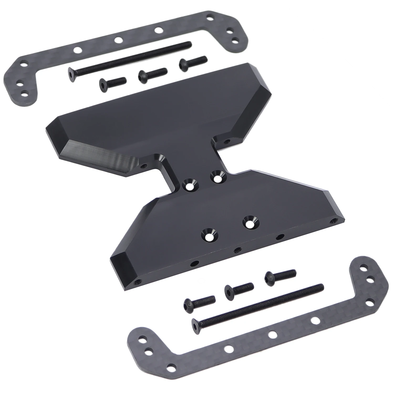 POM Chassis Skid Plate Carbon Fiber Transmission Plate For 1/10 RC Crawler Axial Scx10 II III Capra 1.9 UTB Upgrade Parts